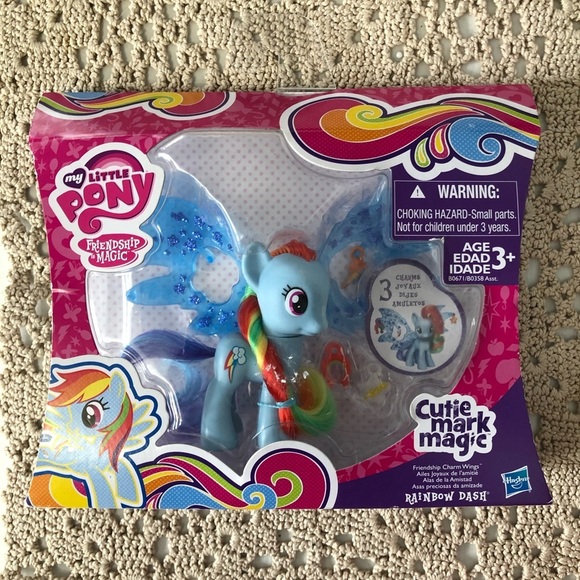 My Little Pony Cutie Mark Magic Charm Wing Rainbow Dash plush and Honey Rays x 3 - Picture 3 of 16